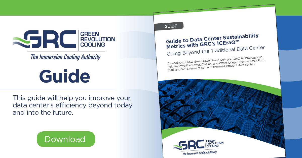 Guide to Data Center Sustainability Metrics - Green Revolution Cooling